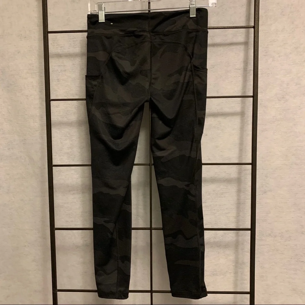 Aeropostale Aero Leggings‎ Women Medium Black Camo with Side Pockets 7921